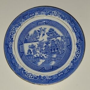 Royal‎ Grafton Blue Willow Saucer vintage blue used